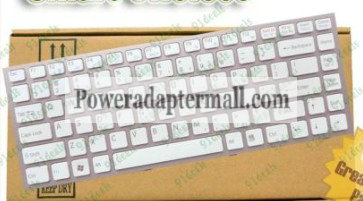 New SONY VPCS VPC-S US White Keyboard Silver New SONY VPCS VPC-S US White Keyboard Silver